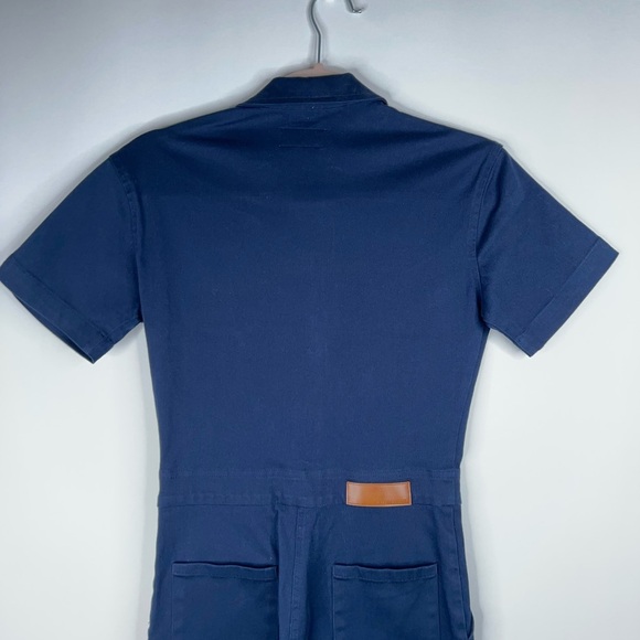 Rivet Utility Navy Jumpsuit The Worker Short Sleeve Classic Chic Neutral Size XS - Picture 3 of 14